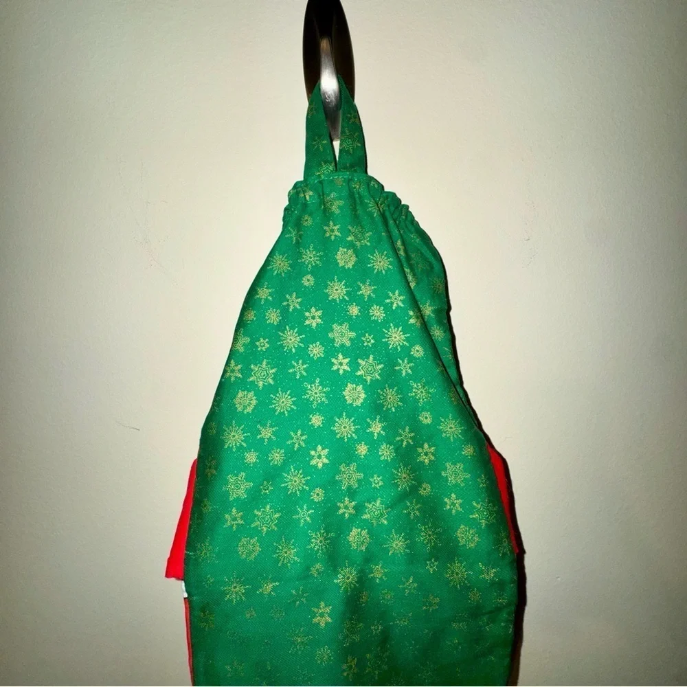 Vintage Festive Santa Claus Hanging Plastic Bag Holder Dispenser